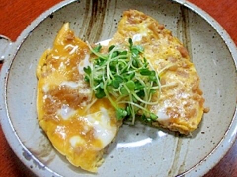 タケノコそぼろでとろとろ玉子焼き